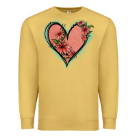 Antique Gold Pink Glitter Floral Heart Premium Sweatshirt - Jasminsmagicworld
