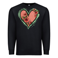 Black Pink Glitter Floral Heart Premium Sweatshirt - Jasminsmagicworld
