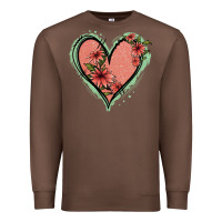 Chestnut Pink Glitter Floral Heart Premium Sweatshirt - Jasminsmagicworld