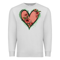 Dove Grey Pink Glitter Floral Heart Premium Sweatshirt - Jasminsmagicworld