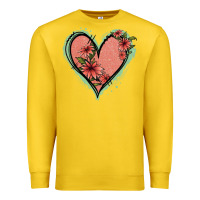 Lemon Pink Glitter Floral Heart Premium Sweatshirt - Jasminsmagicworld