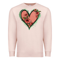 Pale Pink Pink Glitter Floral Heart Premium Sweatshirt - Jasminsmagicworld