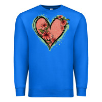 True Royal Pink Glitter Floral Heart Premium Sweatshirt - Jasminsmagicworld
