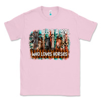 Bubblegum Pink just a girl who loves horses Classic Tee - CowhideDigitalArt