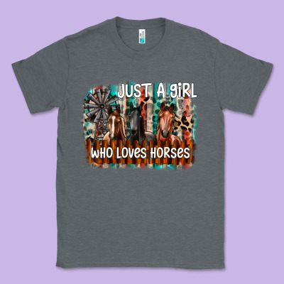Just A Girl Who Loves Horses Classic Tee Designed By Cowhidedigitalart