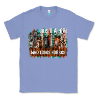Colony Blue just a girl who loves horses Classic Tee - CowhideDigitalArt