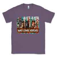Lavender just a girl who loves horses Classic Tee - CowhideDigitalArt