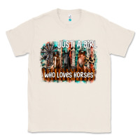 Natural just a girl who loves horses Classic Tee - CowhideDigitalArt