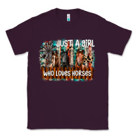 Plum just a girl who loves horses Classic Tee - CowhideDigitalArt