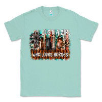 Seafoam just a girl who loves horses Classic Tee - CowhideDigitalArt