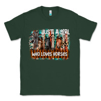 Sports Green just a girl who loves horses Classic Tee - CowhideDigitalArt