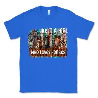 True Royal just a girl who loves horses Classic Tee - CowhideDigitalArt