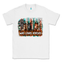 White just a girl who loves horses Classic Tee - CowhideDigitalArt
