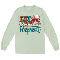 Matcha eat sleep baseball repeat Long Sleeve Tee - HRA Design Shop