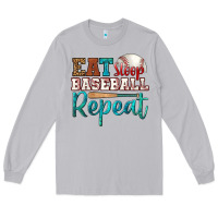 Moon Dust eat sleep baseball repeat Long Sleeve Tee - HRA Design Shop