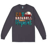 Smoke eat sleep baseball repeat Long Sleeve Tee - HRA Design Shop