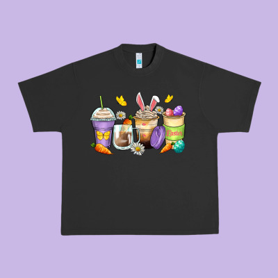 Easter Day Coffee Cups Urban Heavy Tee Designed By Zillion Design Studio