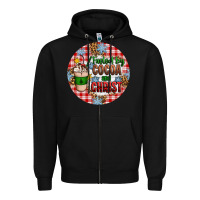 Black christmas fueled by cocoa and christ ornament Zipper Hoodie - Artiststas