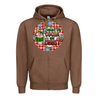 Chestnut christmas fueled by cocoa and christ ornament Zipper Hoodie - Artiststas