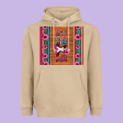 Love Baby Calf Valentine's Day Heavyweight Hoodie Designed By Jasminsmagicworld