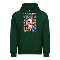 Forest Green 100 days of school unicorn Urban Hoodie - Artiststas