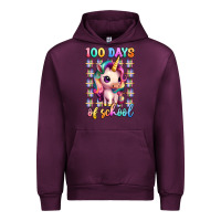 Mauve Wine 100 days of school unicorn Urban Hoodie - Artiststas