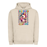 Pigment French Oak 100 days of school unicorn Urban Hoodie - Artiststas