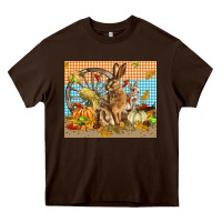 Chocolate Brown fall rabbit  mousepad Heavy Core Tee - LillyAllenDesigns