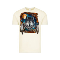 Vintage Arctic wolf and feathers Vintage Tee - RanaPortraitStore