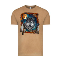 Vintage Camel wolf and feathers Vintage Tee - RanaPortraitStore