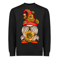 Black western gnome with sunflowers Heavyweight Sweatshirt - texasbilliewilder