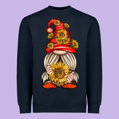 Heavyweight Sweatshirt western gnome with sunflowers