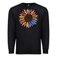 Black Patriotic Sunflower Premium Sweatshirt - Jasminsmagicworld