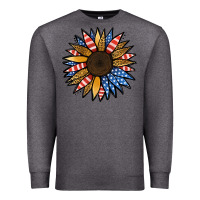 Charcoal Heather Patriotic Sunflower Premium Sweatshirt - Jasminsmagicworld