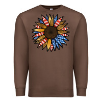 Chestnut Patriotic Sunflower Premium Sweatshirt - Jasminsmagicworld