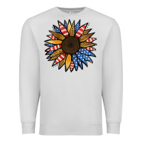 Dove Grey Patriotic Sunflower Premium Sweatshirt - Jasminsmagicworld