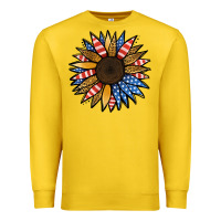 Lemon Patriotic Sunflower Premium Sweatshirt - Jasminsmagicworld