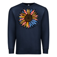 Navy Patriotic Sunflower Premium Sweatshirt - Jasminsmagicworld