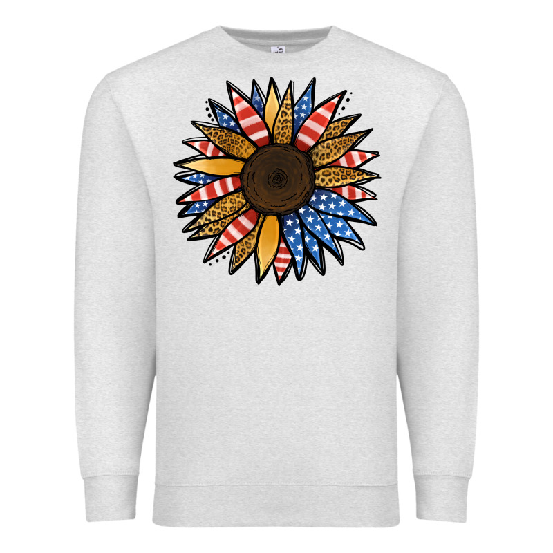 Patriotic Sunflower Premium Sweatshirt by Jasminsmagicworld | Teevron