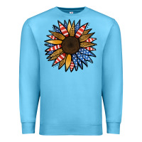 Ocean Blue Patriotic Sunflower Premium Sweatshirt - Jasminsmagicworld
