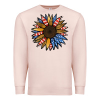Pale Pink Patriotic Sunflower Premium Sweatshirt - Jasminsmagicworld