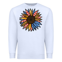 White Patriotic Sunflower Premium Sweatshirt - Jasminsmagicworld