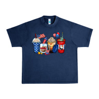 Navy 4th of july coffee cups Urban Heavy Tee - Zillion Design Studio