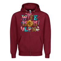 Burgundy wife mom lpn Zipper Hoodie - AdoDesignShop