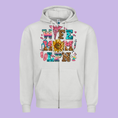 Wife Mom Lpn Zipper Hoodie Designed By Adodesignshop