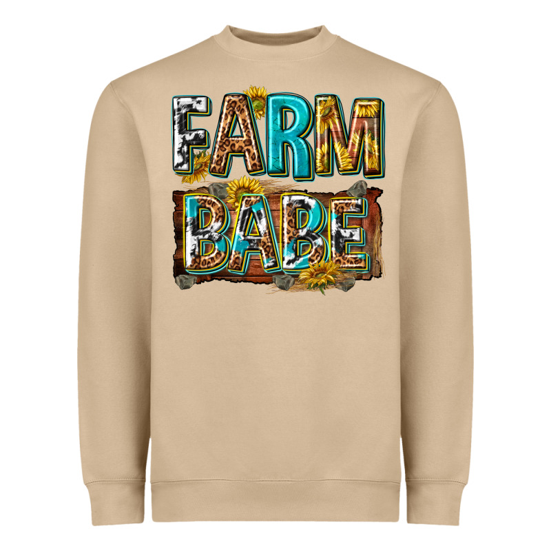 Western Farm Babe Heavyweight Sweatshirt by texasbilliewilder | Teevron