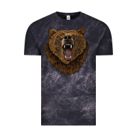 Cloud Black bear head Vintage Tee - BarkalooDesign