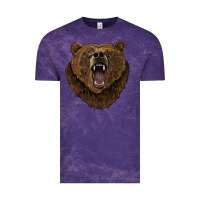 Cloud Purple bear head Vintage Tee - BarkalooDesign