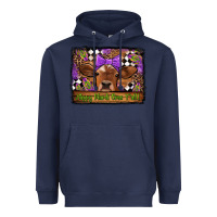 Navy happy mardi gras y'all cow Heavyweight Hoodie - Jasminsmagicworld