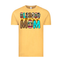 Vintage Mustard blessed mom Vintage Tee - Zillion Design Studio